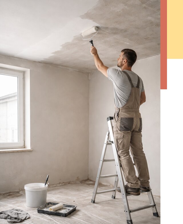 Грунтовка потолка в Осинниках от 2563 руб. — быстро и недорого | ОТДЕЛОЧНИК-Снн