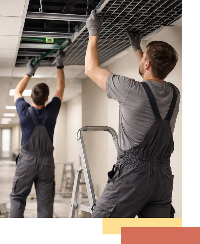 Монтаж потолка Грильято в Осинниках: установка под ключ качественно