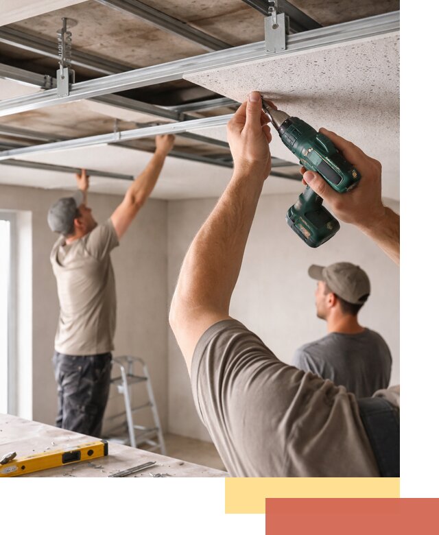 Монтаж акустического потолка в Осинниках под ключ