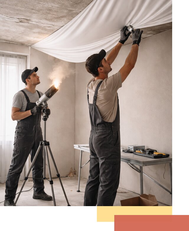 Установка натяжного потолка под ключ в Осинниках