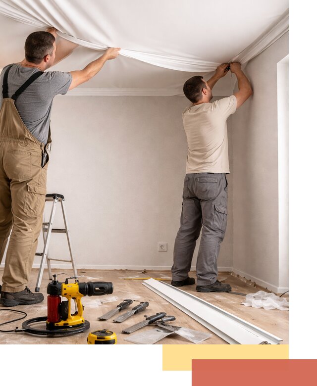 Монтаж ПВХ натяжного потолка в Осинниках качественно и быстро