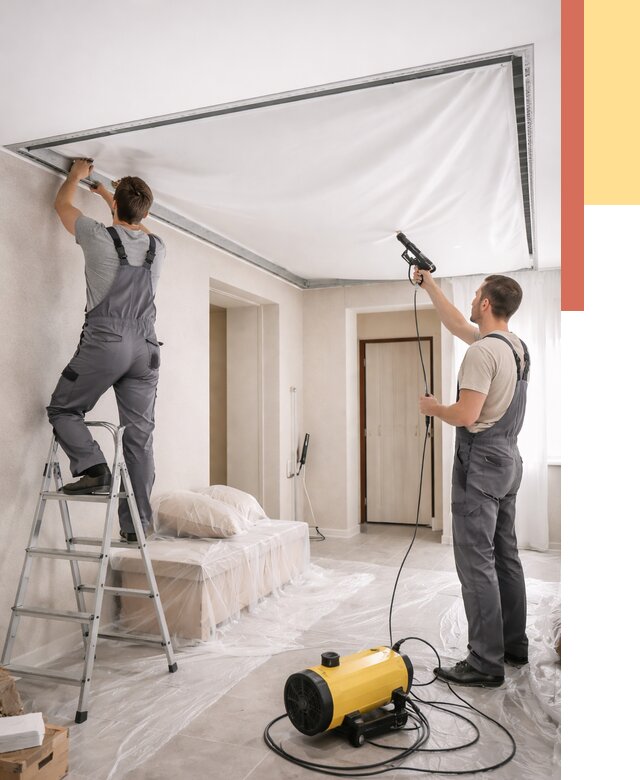 Монтаж натяжного потолка в прихожей в Осинниках от 2717 руб. под ключ | ОТДЕЛОЧНИК-Снн