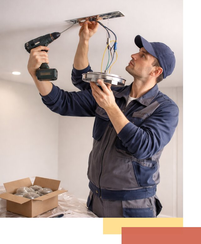 Установка люстры в натяжной потолок в Осинниках