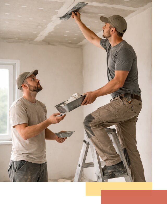 Шпаклевка потолка из гипсокартона в Осинниках качественно и быстро