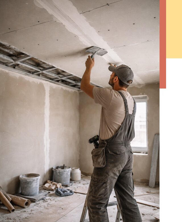 Ремонт потолка из гипсокартона в Осинниках от 666 руб./м² — быстро и недорого | ОТДЕЛОЧНИК-Снн