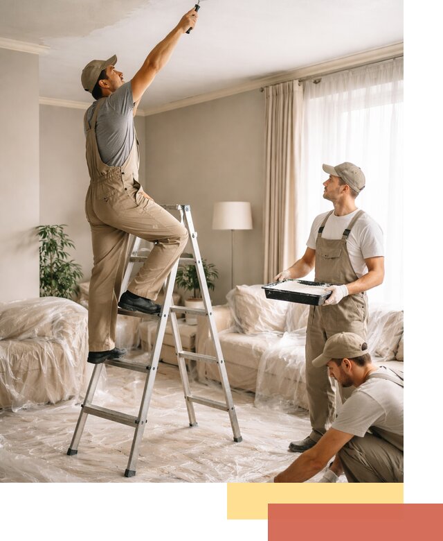 Покраска потолков акриловой краской в Осинниках качественно и быстро