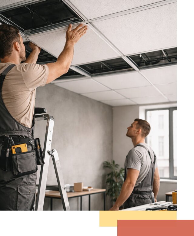 Монтаж потолочной плитки в Осинниках качественно и в срок