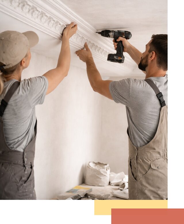 Профессиональный монтаж лепнины на потолок в Осинниках