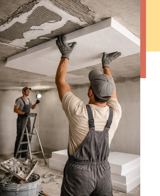 Утепление потолка пенопластом в Осинниках от 4613 руб/м2 — недорого и быстро | ОТДЕЛОЧНИК-Снн